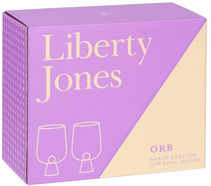 Набор бокалов для вина orb, 400 мл, розовый/зеленый, 2 шт. (78808)