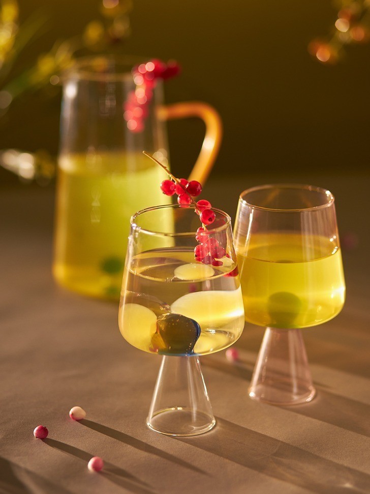 Набор бокалов для вина orb, 400 мл, розовый/зеленый, 2 шт. (78808)