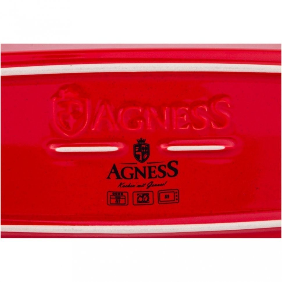 Форма для выпечки agness "modern kitchen" красная 2050 мл 32*14*9 см Agness (777-068)