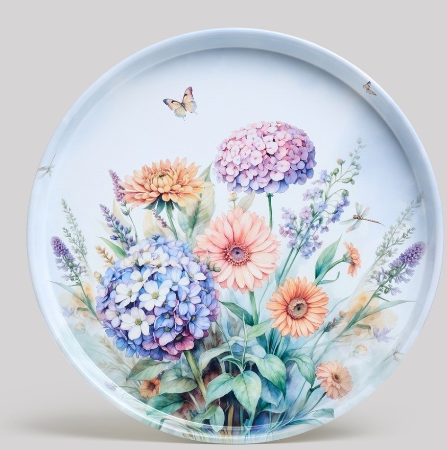 Поднос сервировочный agness "floral eden" 33*2,1 см (898-246)