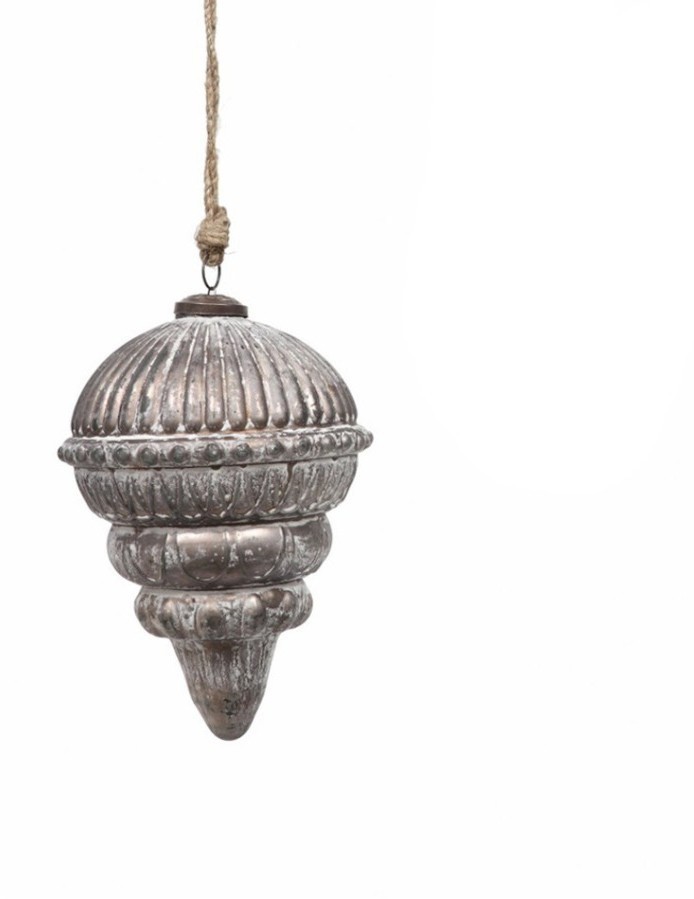 Новогодняя игрушка BI-003A, стекло, Rustic grey, ROOMERS FURNITURE