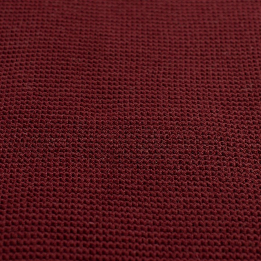 Плед вязаный из хлопка бордового цвета essential, 130х180 см (63267)