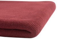 Плед вязаный из хлопка бордового цвета essential, 130х180 см (63267)