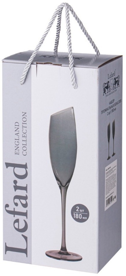 Набор бокалов для шампанского из 2-х штук "daisy blue" 180мл (ударопрочная упаковка) Lefard (887-410)