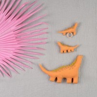 Погремушка из хлопка Динозавр toto из коллекции tiny world 14х8 см (69615)