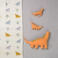 Погремушка из хлопка Динозавр toto из коллекции tiny world 14х8 см (69615)