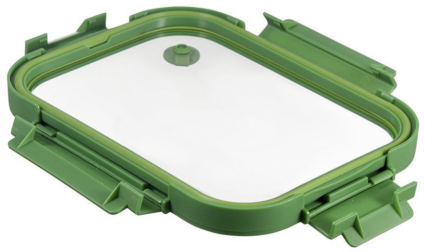 Контейнер для запекания и хранения прямоугольный с крышкой, 1 л, зеленый (75151)