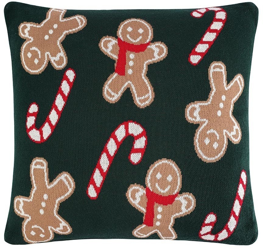 Подушка вязаная с новогодним рисунком gingerman из коллекции new year essential, 45x45 см (79350)