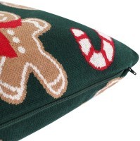 Подушка вязаная с новогодним рисунком gingerman из коллекции new year essential, 45x45 см (79350)