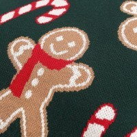 Подушка вязаная с новогодним рисунком gingerman из коллекции new year essential, 45x45 см (79350)