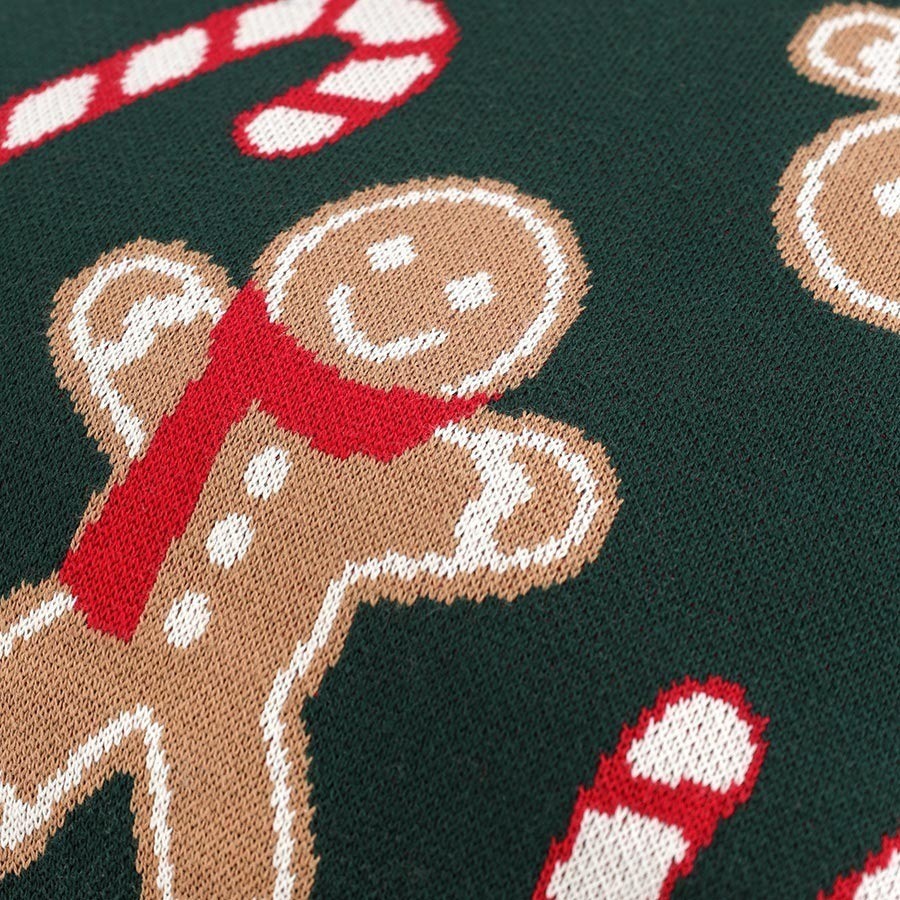 Подушка вязаная с новогодним рисунком gingerman из коллекции new year essential, 45x45 см (79350)