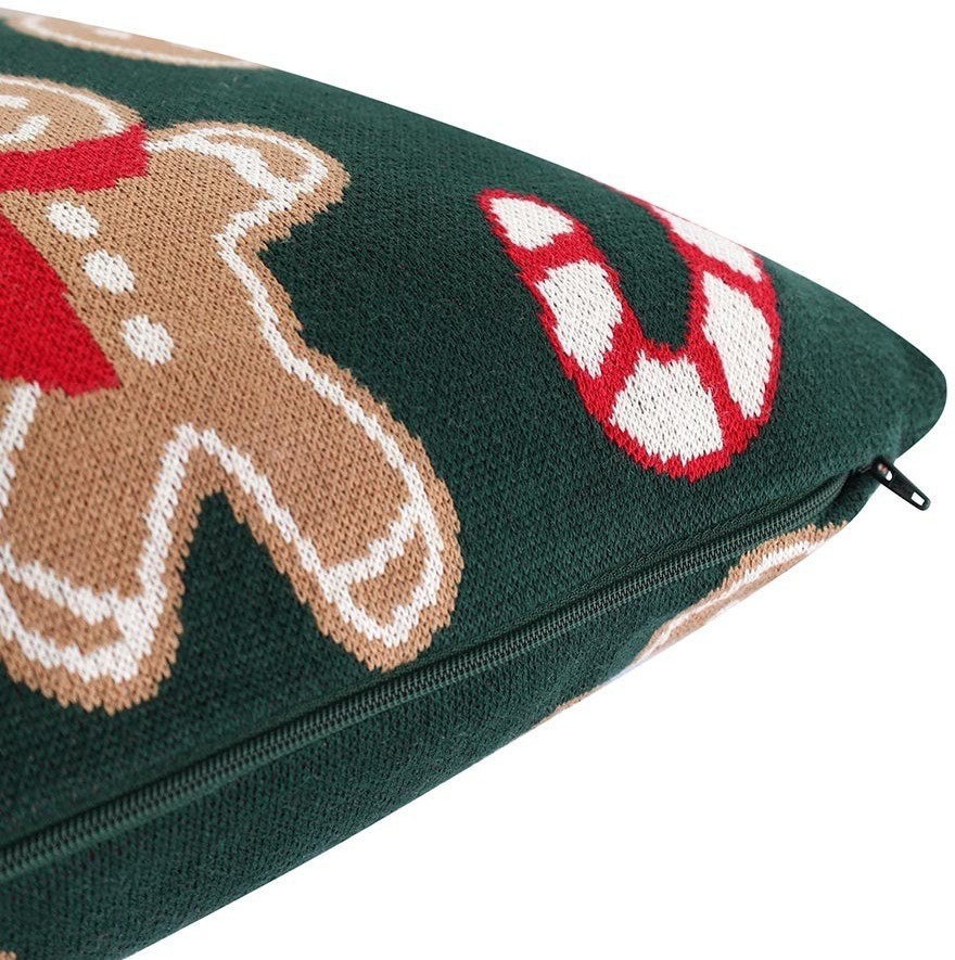 Подушка вязаная с новогодним рисунком gingerman из коллекции new year essential, 45x45 см (79350)