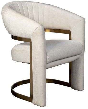 Стул велюр кремовый/матовое золото 67*66*85см (TT-00013512)