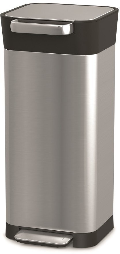 Контейнер для мусора с прессом titan, 20 л, нержавеющая сталь (62316)