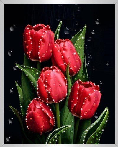 Картина Палитра весны с кристаллами Swarovski (3160)