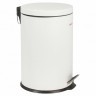 Ведро-контейнер для мусора с педалью Laima "Classic" 20 л белое глянц. с внутр. ведром 604949 (90173)