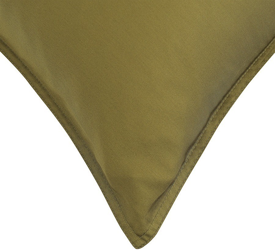 Набор наволочек из премиального сатина оливкового цвета из коллекции essential, 50х70 см (77137)