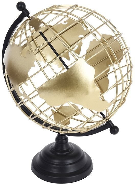 Глобус на подставке металлический цвет золото h35см (TT-00007000)