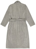 Халат махровый из чесаного хлопка серого цвета из коллекции essential, размер l (75420)