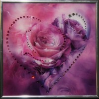 Картина Сердечко 7 с кристаллами Swarovski (1505)