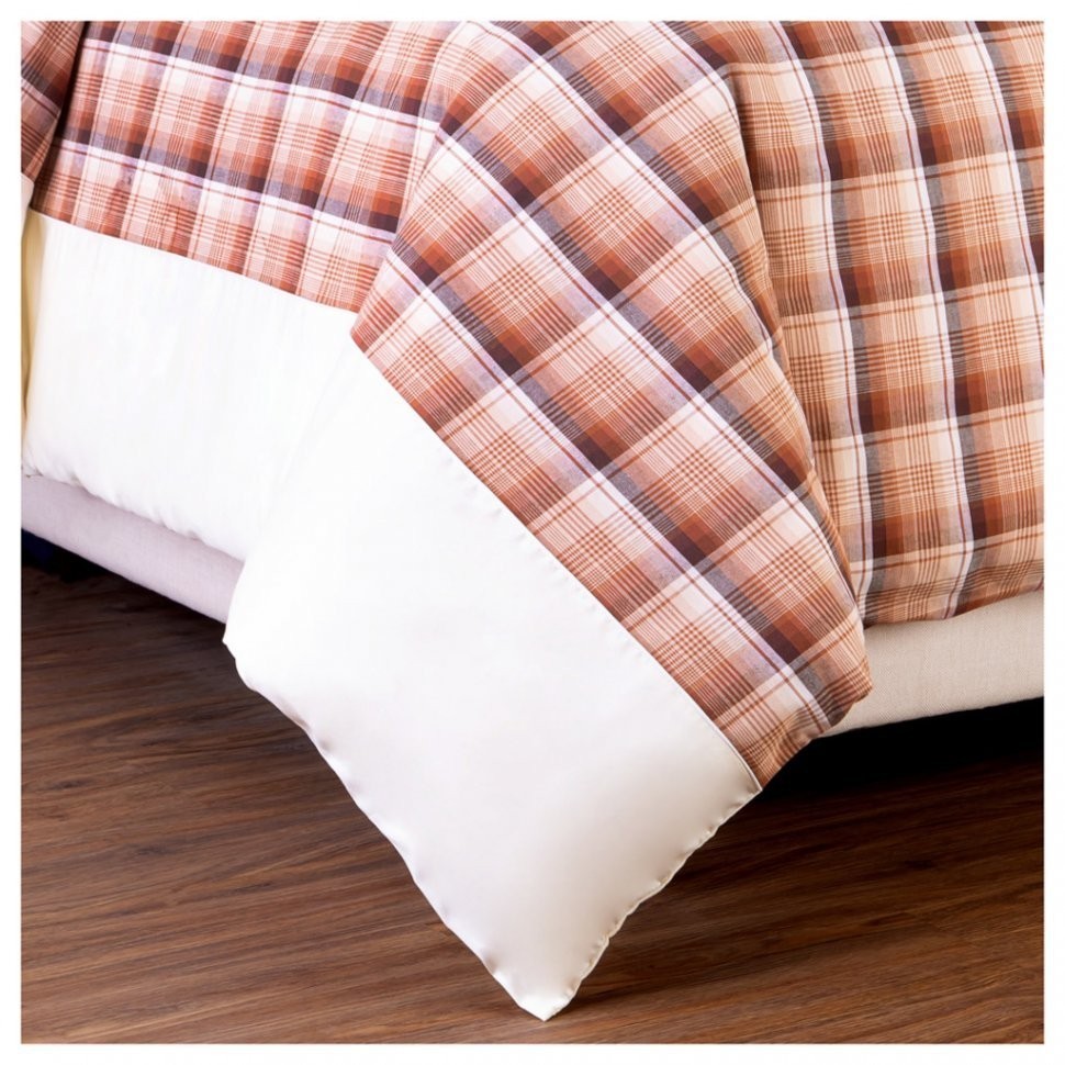 Кпб 2-х спальный "эстет",подод 180х215-1шт, прост 240х240-1шт, нав 50х70-2шт ,шампань+клетка, 100% х SANTALINO (984-926)