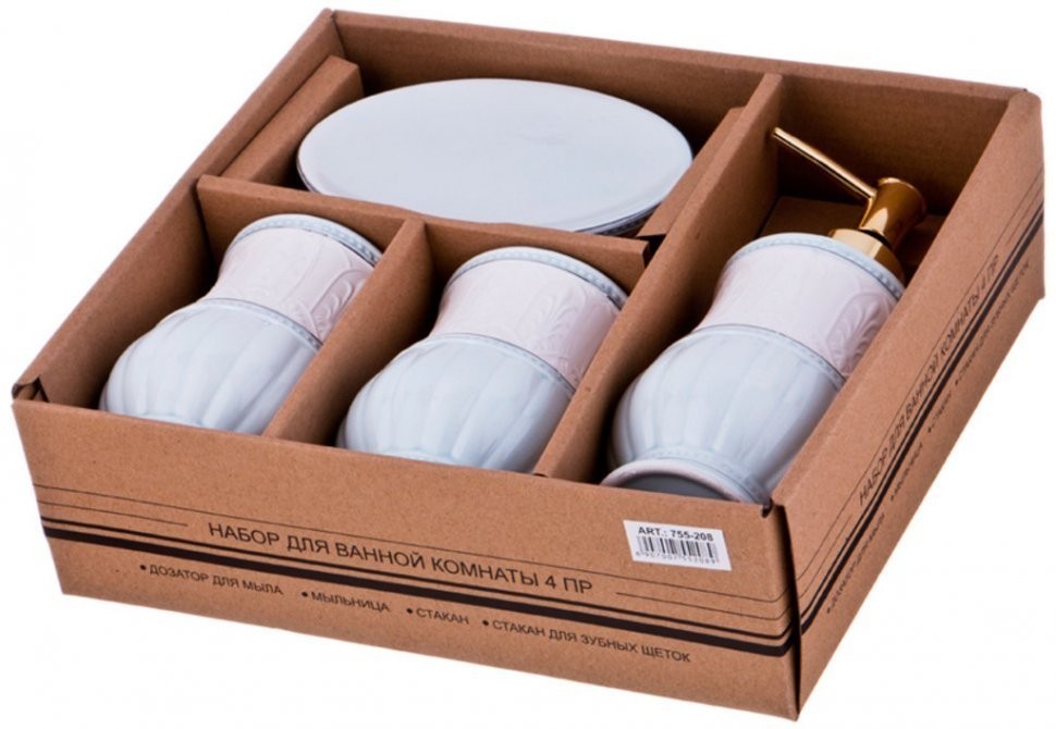 Набор для ванной комнаты 4 пр. Lefard (755-208)