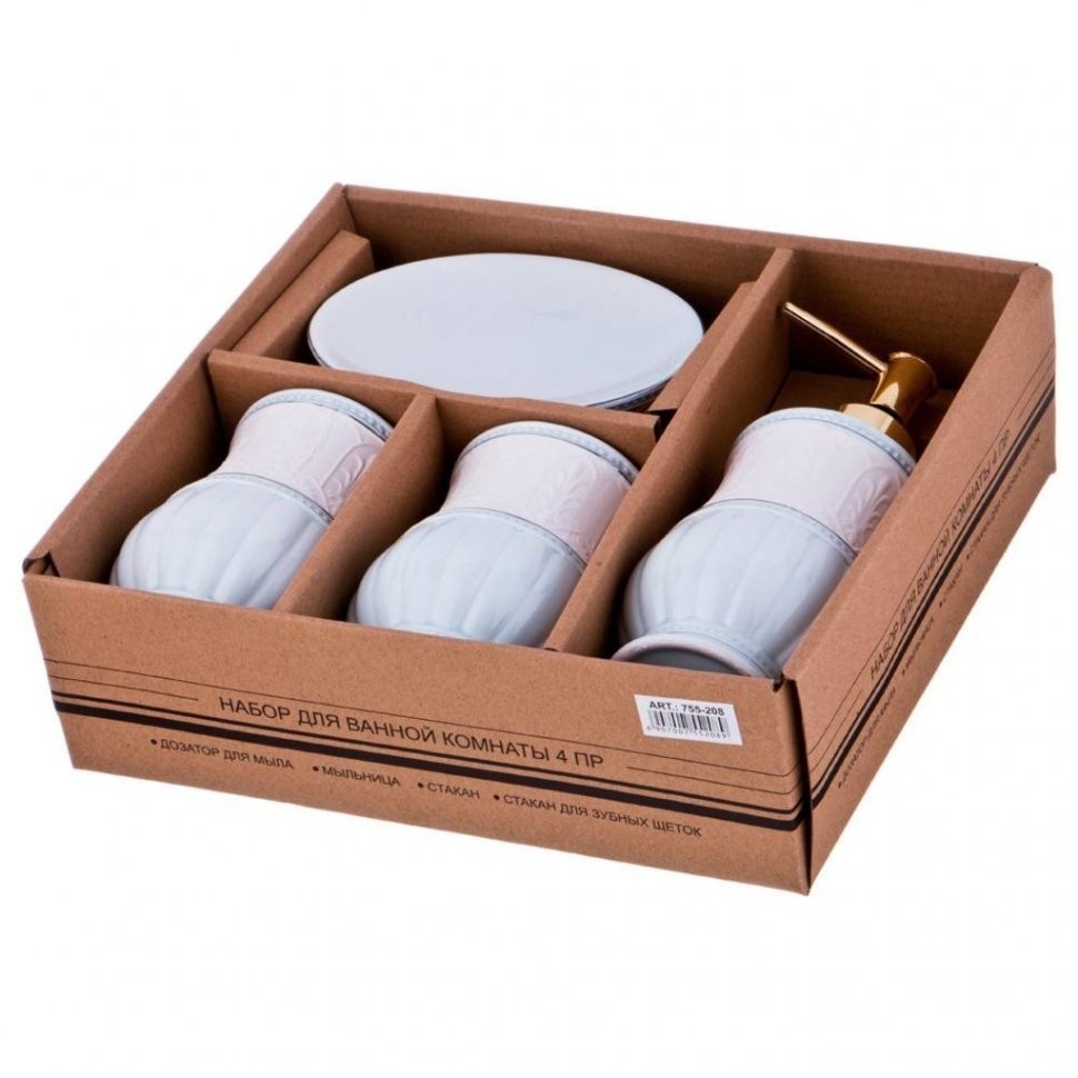 Набор для ванной комнаты 4 пр. Lefard (755-208)