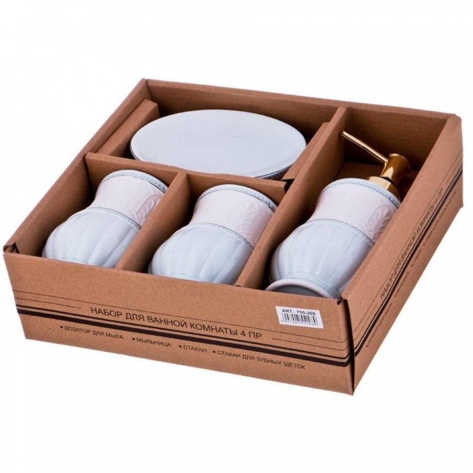 Набор для ванной комнаты 4 пр. Lefard (755-208)