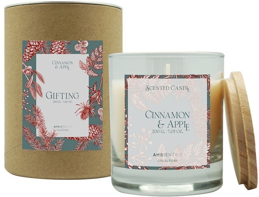 Свеча ароматическая gifting, Корица и яблоко, 40 ч (72595)