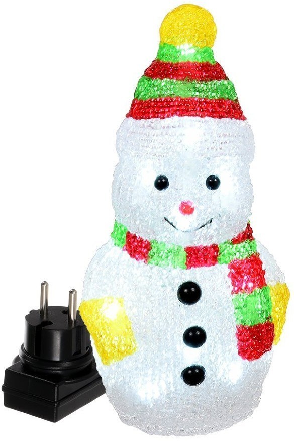 Фигура светодиодная для дома и улицы (холодный свет) Vegas Снеговик 16 LED, 3V 55102 (64463)