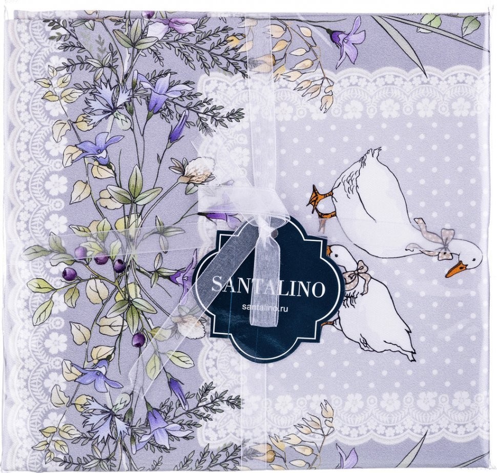 Набор салфеток из 3-х шт "гуси легард" 40*40 см. серый, 100% хлопок, твилл SANTALINO (850-710-8)