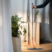 Швабра для мытья пола с телескопической ручкой 160 см, гибкой штангой 40 см и насадкой (70167)