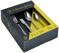 Набор столовых приборов fluid, серебристые, 16 пред. (77769)