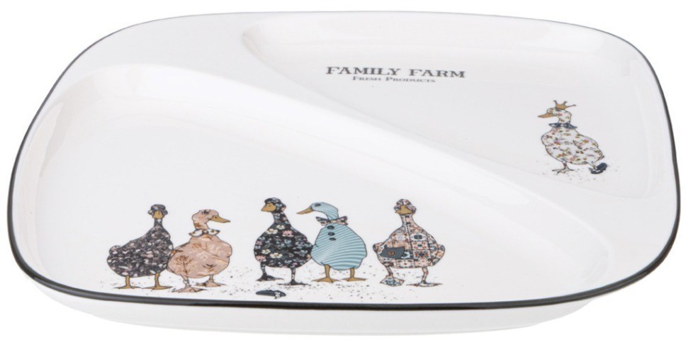 Тарелка обеденная lefard "family farm" 2 секции 26*2,5 см (263-1345)