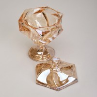 Блюдо с крышкой на ножке &quot;bohema&quot; amber диаметр=11,5 см высота=16,5 см Lefard (195-233)