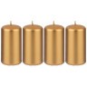 Набор свечей из 4 штук d4*8 см золотой металлик (TT-00012847)