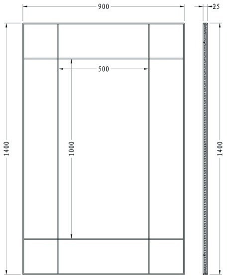 Зеркало в металлич. раме цвет золото 90*140см (TT-00003620)