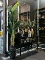 Зеркало в металлич. раме цвет золото 90*140см (TT-00003620)