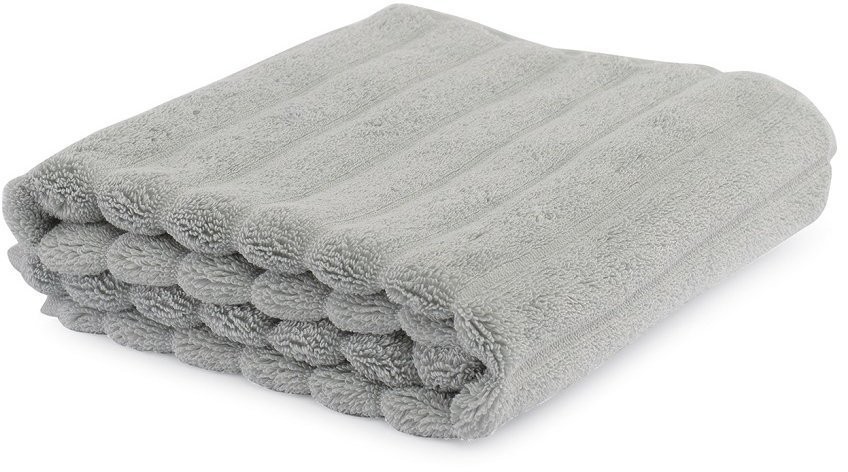 Полотенце для рук waves серого цвета из коллекции essential, 50х90 см (70644)