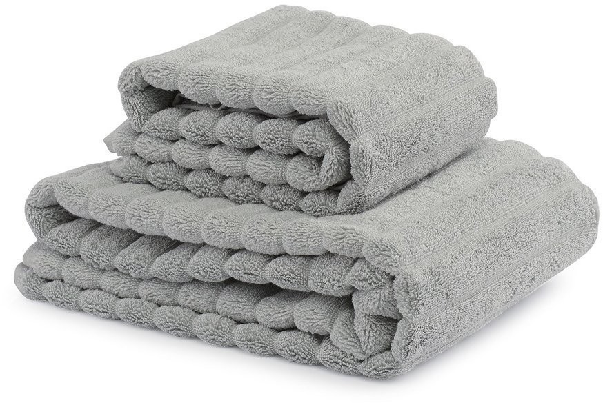 Полотенце для рук waves серого цвета из коллекции essential, 50х90 см (70644)