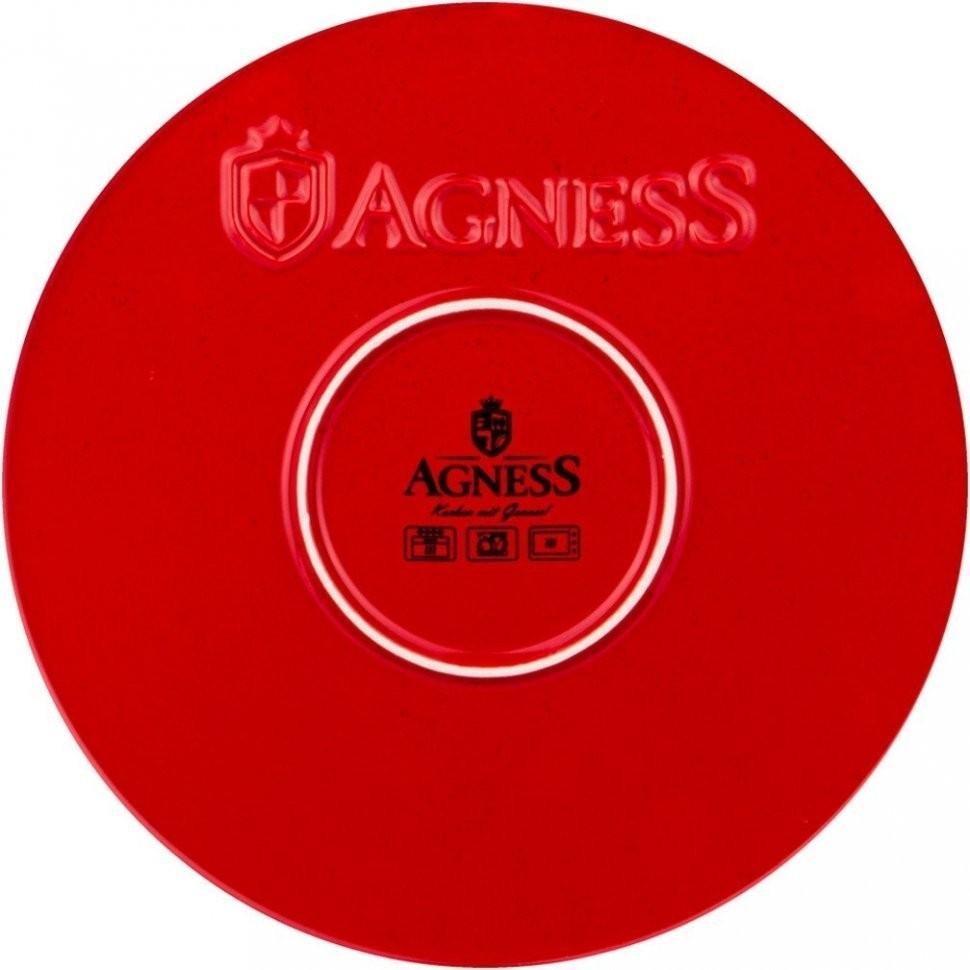 Форма для выпечки agness "modern kitchen" круглая красная 2300 мл 28*28*6 см Agness (777-088)