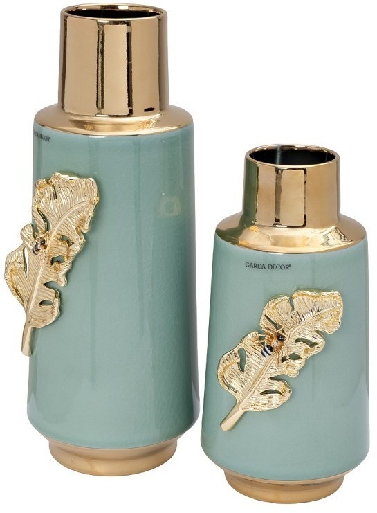 Ваза керамическая с золотым декором15*14*38см (TT-00012013)