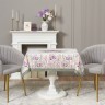 Скатерть ирисы 110х140см ,белый, 100% хлопок,твил пропитка Lefard (850-743-20)