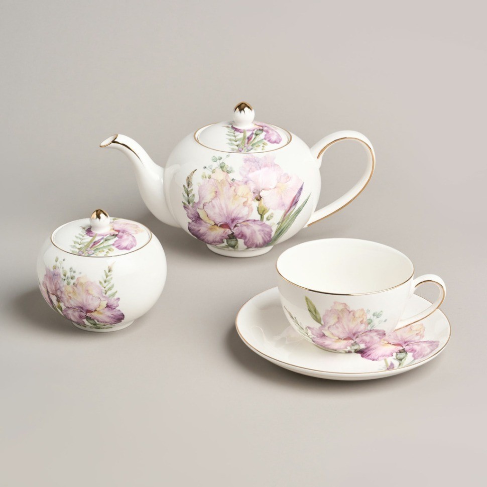 Чайный сервиз lefard "irises" на 6 пер. 14 пр. (590-611)