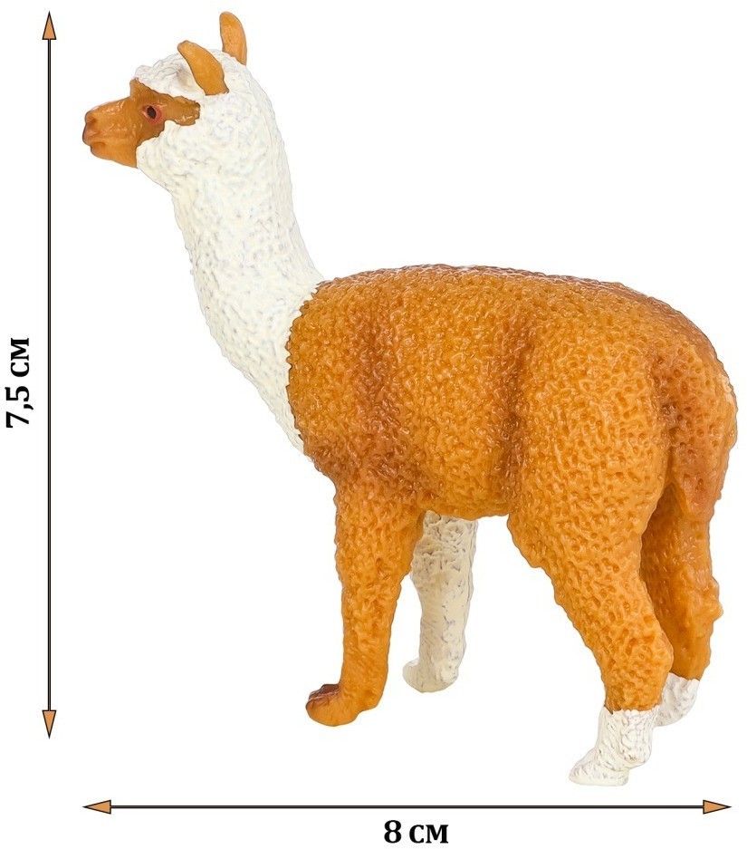 Набор фигурок животных серии "Мир диких животных": Семья лам, 4 предмета (2 ламы и 2 детеныша) (MM211-213)