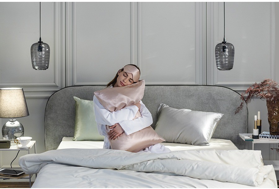 Наволочка из натурального шелка мятного цвета из коллекции essential, 50х70 см (76096)