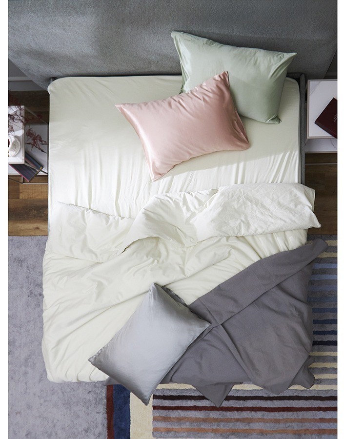 Наволочка из натурального шелка мятного цвета из коллекции essential, 50х70 см (76096)