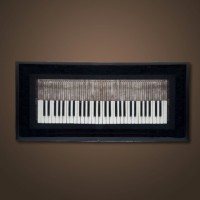 Картина Пианино H-DIM-WS-0004-Z, дерево, стекло, Black grey white, ROOMERS FURNITURE