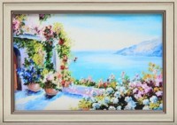 Картина Греческий дворик с кристаллами Swarovski (1689)