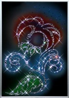 Картина Цветок с кристаллами Swarovski (1308)